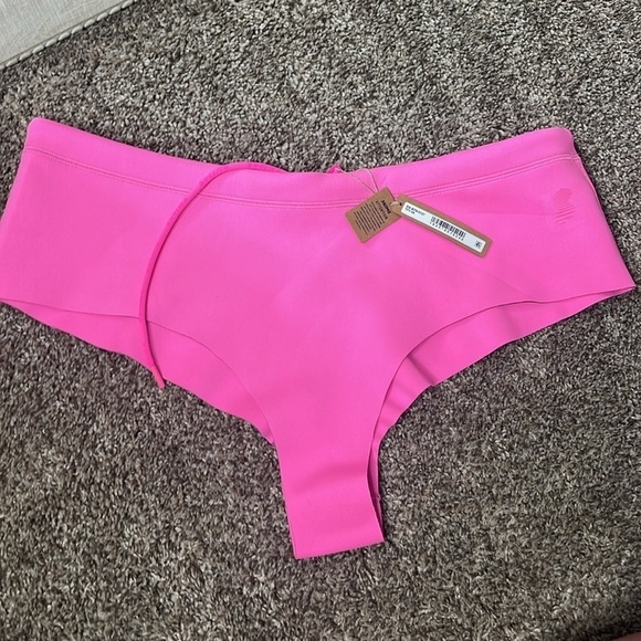 NWT SKIMS Sport Swim Cheeky Bottoms Bikini Taffy Pink Scuba  Sz 3x - Picture 6 of 11